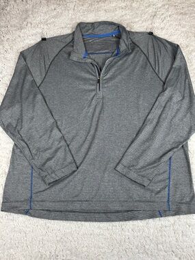 Tommy Bahama IslandZone Men’s Gray 1/4 Zip Pullover XXL Moisture Wicking